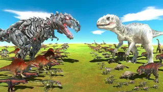 Who is The Boss - Tek Rex or Indominus Rex | Animal Revolt Battle Simulator