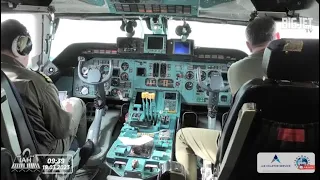 Antonov An-124 Cockpit tour, pushback and departure at IAH