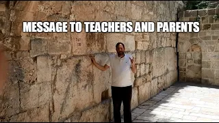 Why did Moses strike the rock? Message to teachers and parents