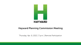 April 8, 2021 - Planning Commission Meeting