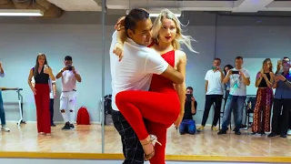 Bachata demo in Malmo Sweden | Fabian and Livia Dance Vida | Bachata sensual dance
