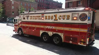 FDNY Rescue Company 1 "Outstanding" Going Back To Quarters After Being On Scene Of An Unknown Run