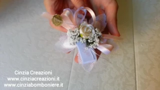 Fiore Portaconfetti Floreale con Rosa Fiore Porta confetti Battesimo Matrimonio
