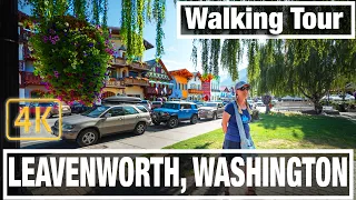 4K City Walks: Leavenworth Washington - Bavarian Town  - Virtual Walk Walking Treadmill Video