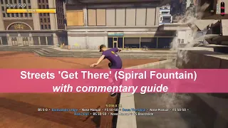 Streets: Hard Get There (Spiral Fountain) WITH COMMENTARY GUIDE for Tony Hawk's Pro Skater 1+2