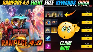 Rampage 4:0 event free rewards | free fire new event| ff new event today| new ff event| free fire...