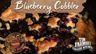 BLUEBERRY COBBLER | Cowboy Campfire Cooking in the Dutch Oven