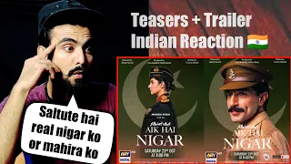 Aik Hai Nigar Teasers & Trailer | Indian Reaction