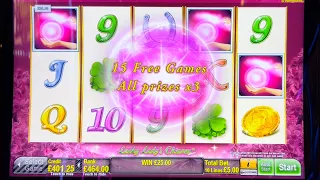 London Casino Slots session via the O2- Lucky Lady’s Charm , Book of Ra etc - Some max bet bonuses