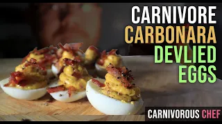 Carbonara Deviled Eggs | Carnivore Diet Recipe | Easy Boiled Eggs