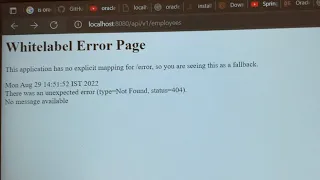 Whitelabel Error Page (database error fix)