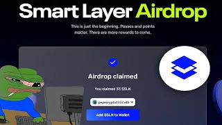 ПОЛУЧИЛ АИРДРОП ОТ SMART LAYER  КАЧАЙ КОТИКОВ NFT И ПОЛУЧИ КРИПТОВЛАЮТУ $SLN