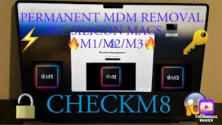 MDM PERMANENT REMOVAL FOR M1/M2/M3 SILICON MACBOOKS 💻 🔥