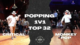 CRITICAL VS MONKEYPOP | TOP 132 | POPPING 1V1 | OUT OF THE SHADOWS 2024