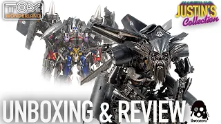 Transformers Revenge of the Fallen Jetfire & Jetpower Optimus Prime Threezero DLX Unboxing & Review