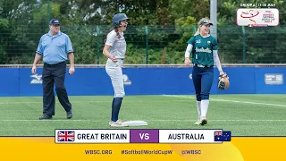 HIGHLIGHTS Great Britain v Australia | XVII Women's Softball World Cup - Group A