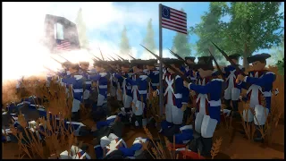American Revolution Line Battle in a Swamp! - Rise of Liberty Battle Simulator