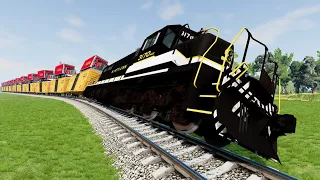 Realistic Train Crashes #52 - Beamng.Drive