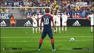 PES 2018 | PSG vs Real Madrid | NEYMAR free kick like C.RONALDO | UEFA Champions League UCL