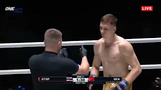 WATCH THIS 🔥🔥🔥 Turkey's "Golden Boy" Sen 🥊KOs🥊 Otop with a WICKED COMEBACK STRIKE in ROUND 1...