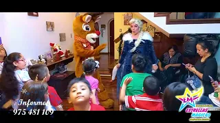 Show Navideño con la Reina Elsa de Frozen y Rodolfo el Reno - Estrellas Mágicas!