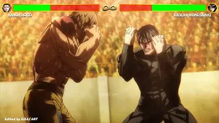 Kanoh Agito vs Kaolan Wongsawat WITH HEALTHBARS | Kengan Ashura Season 2