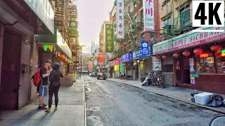 ⁴ᴷ⁶⁰ Chinatown New York City Walking Tour 2020- Walking Mott Street NYC via Bowery (July 17, 2020)