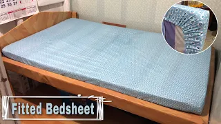 DIY Fitted Bedsheet | How To Sew Fitted Bedsheet | Quick & Very Easy Tutorial