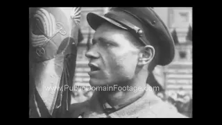 Giant Military Parade Moscow Soviet Union USSR 1930 archival footage