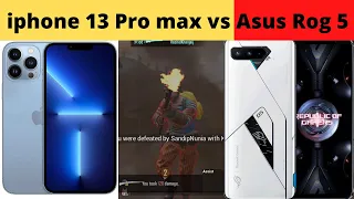 iphone 13 pro max vs rog phone 5 ultimate | iphone 13 pro max pubg test | Rog 5 Pubg Test