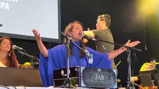 Abi Sampa and Orchestral Qawwali at the WOMAD Festival (2023). Charlton Park, United Kingdom