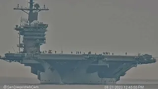 USS Theodore Roosevelt (CVN-71) Returning to San Diego after TS Hilary