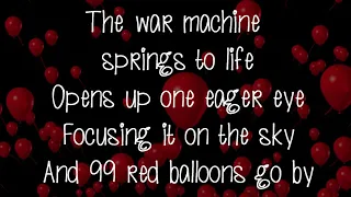 99 Red Balloons (Lyrics On Screen) Nena Lyrics