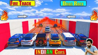 GTA 5 Indian Cars Vs Fire Track Drag Race Challenge GTA 5