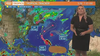 Sunday morning tropical update: Tropical Storm Nigel in the Atlantic Ocean, Lee moving through Atlan