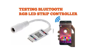 TESTING BLUETOOTH RGB LED STRIP CONTROLLER.