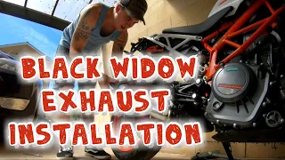 Black Widow Exhaust Installation - Ktm Duke 390/duke125 -  Rc390/rc125 How to