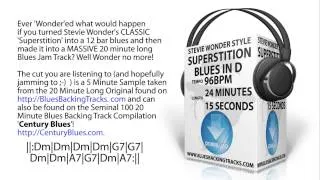 Stevie Wonder Style - Superstition Blues - 12 Bar Blues Jam Track in D