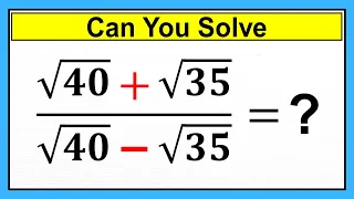 Nice Radical Square Root Math Simplification | How to Solve!!!!