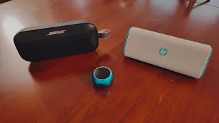 Bose Soundlink Flex VS HP Roar Plus VS chinese speaker Sound Test