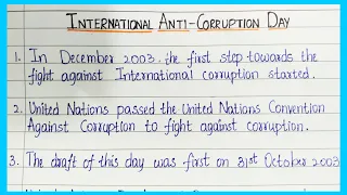 Essay on International Anti-corruption Day || @EssentialEssayWriting || Essay on Corruption