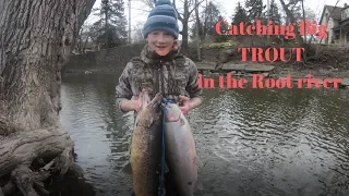 Fishing STEELHEAD and BROWN trout on the root river