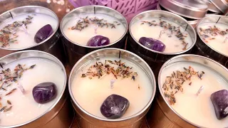 Así hago las VELAS DE CERA DE SOJA con AMATISTA y LAVANDA | Velarosa Studio