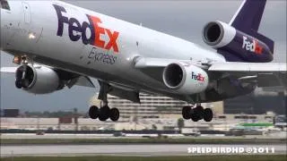 Federal Express Cargo Boeing MD-10-10F [N68057] CLOSE UP Landing