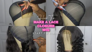 How To Make A Lace Closure Wig For BEGINNERS | VERY DETAILED | Ishowbeauty