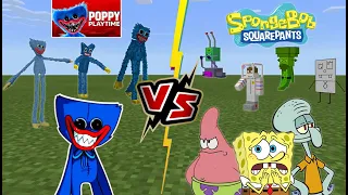 Huggy Wuggy Poppy Play Time VS SpongeBob SquarePants Minecraft PE