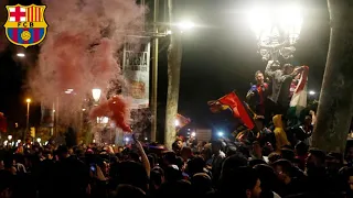 Angry Barca Fans gather outside the Camp Nou after Messi announced he's leaving the Club