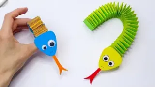 Amazing Paper Snake || Moving paper toys || How To Make Easy Paper SNAKE For Kids