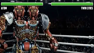 Atom vs. Twin Cities WITH HEALTHBARS | HD | Real Steel