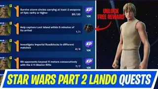 Fortnite Complete Star Wars Part 2 Quests - Lando and The Empire Quests